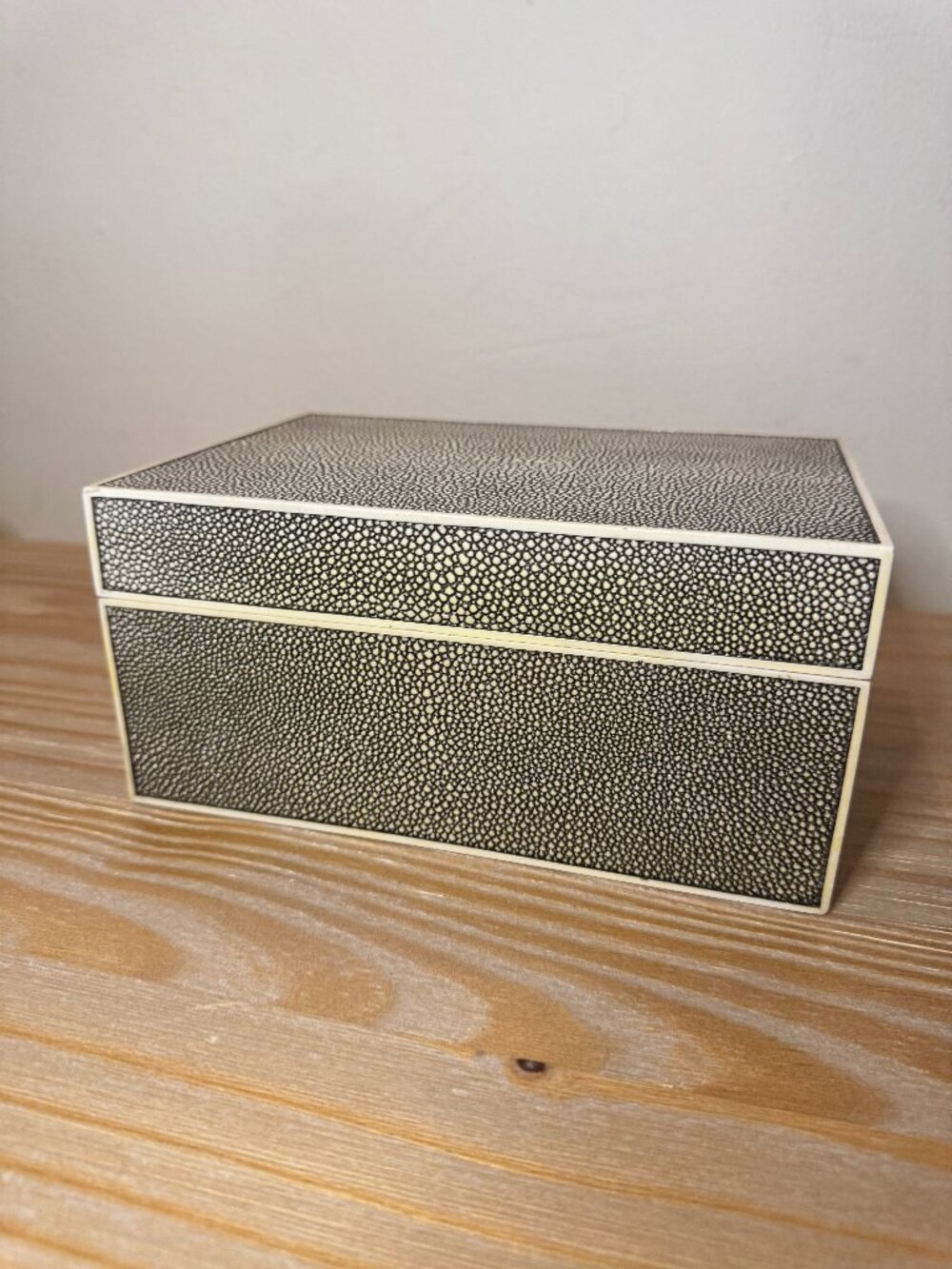 CB2 Resin Shagreen Jewelry Box